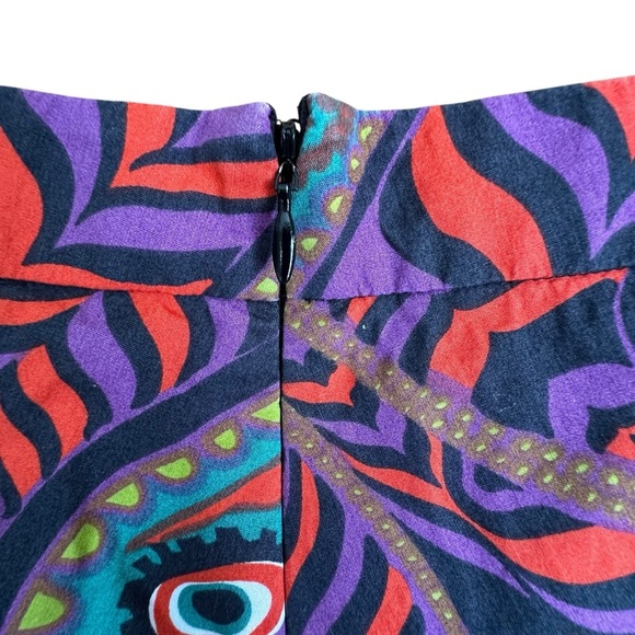Anthropologie Odille Tiered Cotton Mini Skirt Paisley Size 2 - Picture 4 of 7